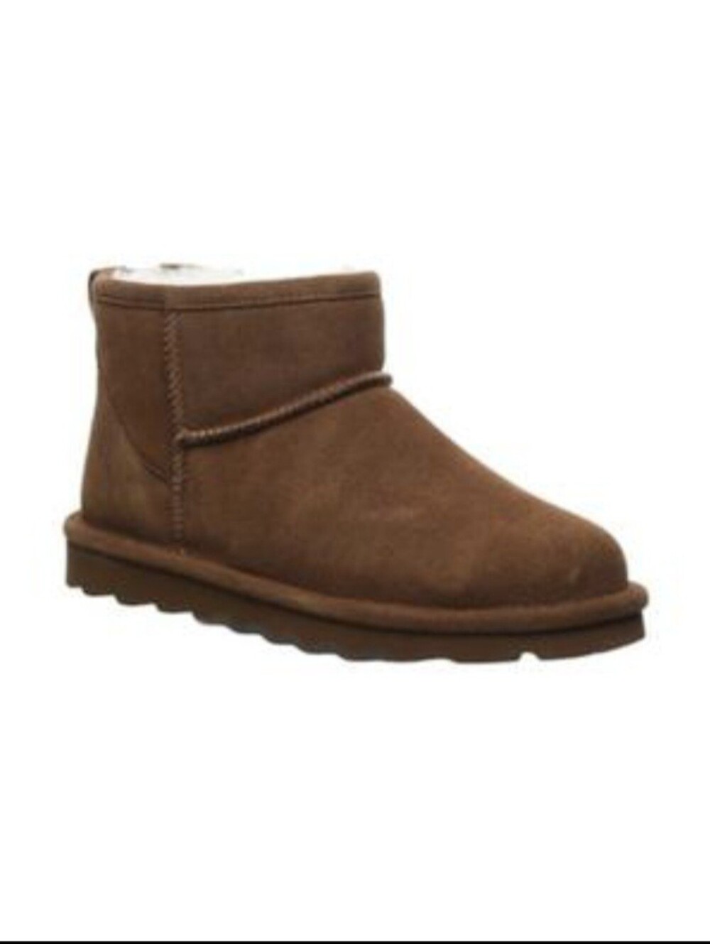 Bearpaw Womens Shorty Fur Boot Hickory II 220 sz 8 New w box